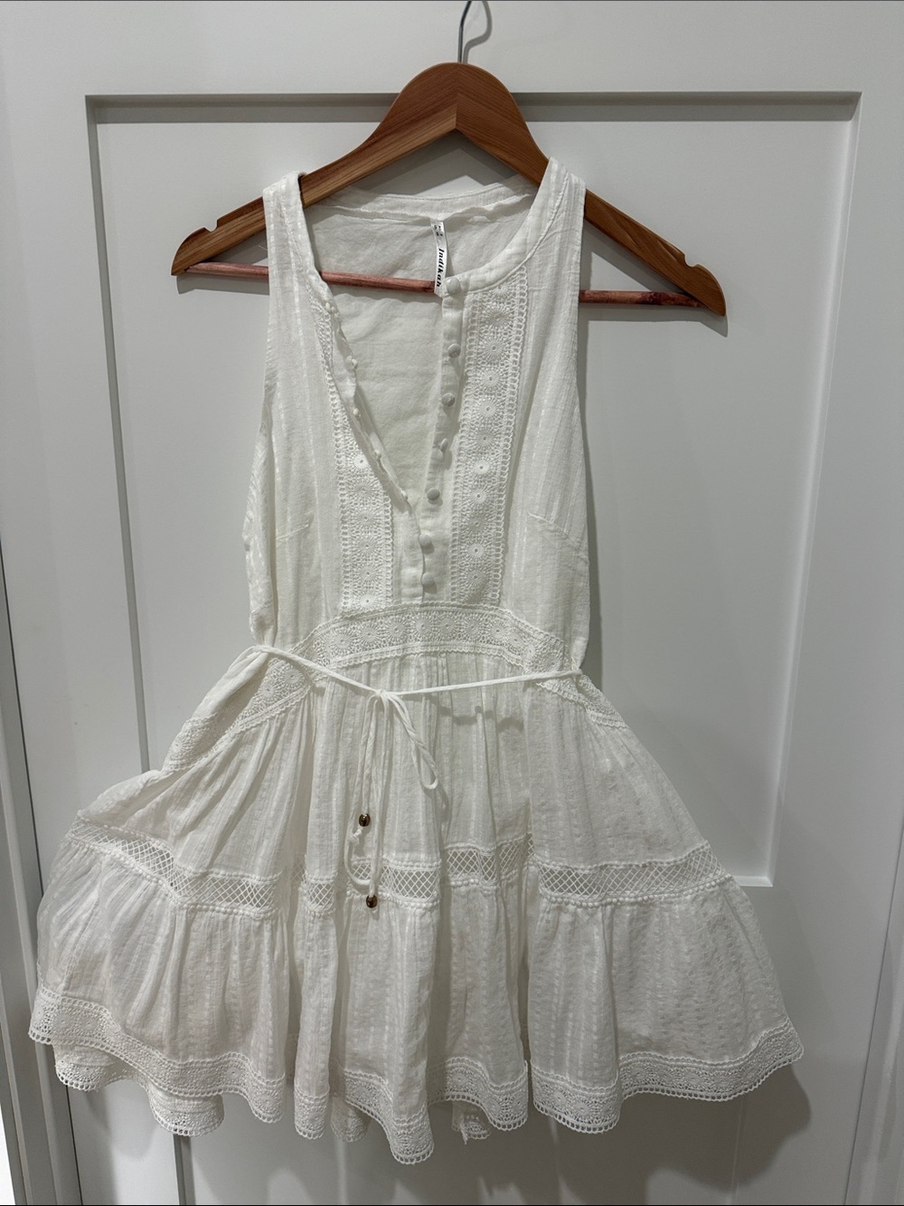 Indikah Mini lace white summer dress